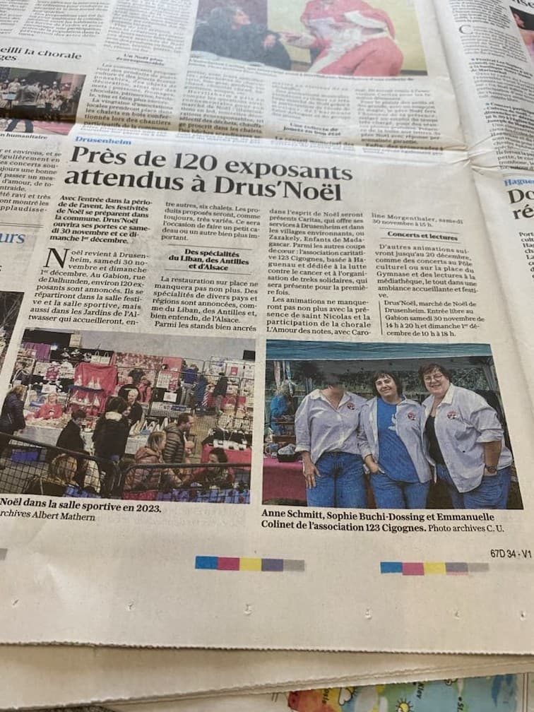 Article Dernières Nouvelles d'Alsace (DNA) : Près de 120 exposants attendus à Drus'Noël