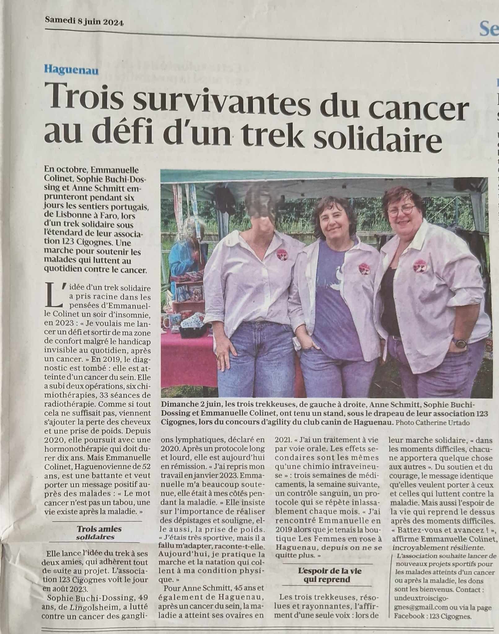 Les fondatrices de 1 2 3 Cigognes : Sophie Buchi-Dossing et Emmanuelle Colinet lors d'un événement associatif