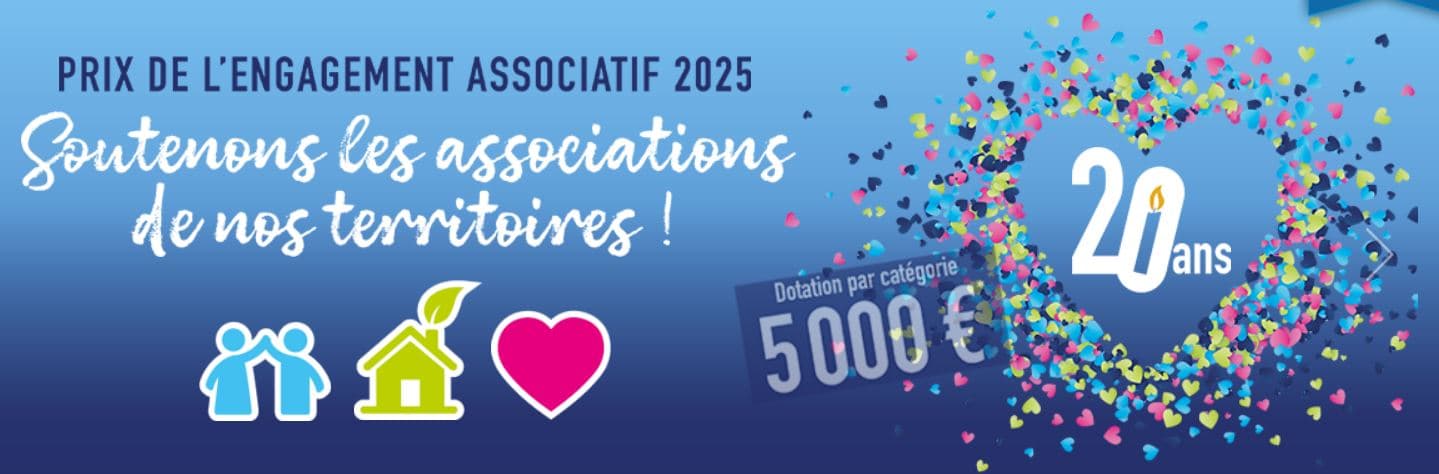 Visuel du Prix de l'Engagement Associatif 2025 remis à 1 2 3 Cigognes